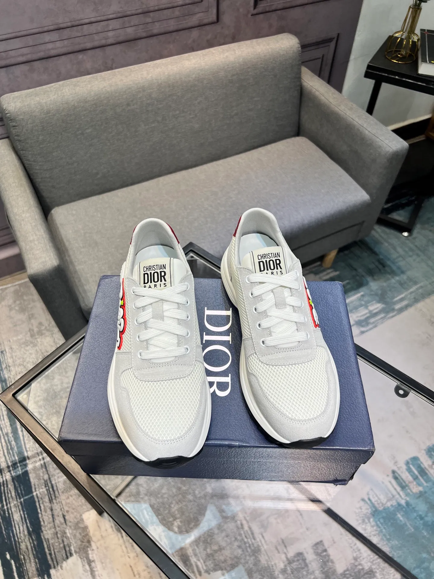 Men's shoes 💰420 [Dior] popular men's shoes, imported mesh splicing material, really inside. Original sole provided by the original factory, 38-45 (45 customized, non-refundable)